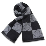 New Luxury Cashmere Wool Men Scarves,Warm Winter Man Scarf Charcoal Grey Wool Scarves Comfort Dual Color Fashion Casual Wear