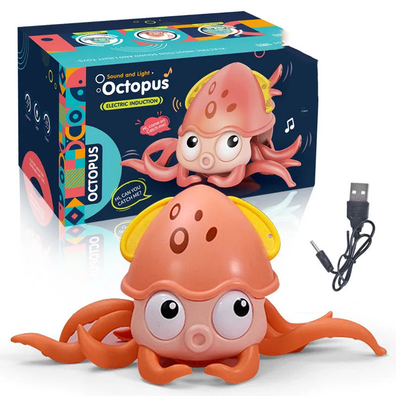 Kids Induction Escape Octopus Crab Crawling Toy Baby Electronic Pets Musical Toys Educational Christmas Gift Toddler Moving Toy