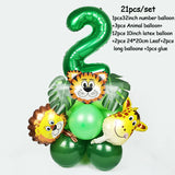 Jungle Safari Birthday Decorations Animal Disposable Tableware Forest Woodland Baby Shower Boy 1 2 3 4 5 Birthday Party Supplies