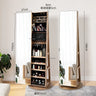 Full-length Mirror 360° Rotating Floor Makeup Mirror Cabinet Bedroom Jewelry Cabinet with Mirror Fitting Room Dressing Mirrors