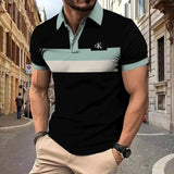 mens polo shirt new striped business polo shirt summer short sleeve tops peplum trend mens polo shirt oversized clothing