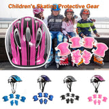 7Pcs Kids Skating Protective Gear Set Children Knee Wrist Guard Elbow Pads Bicycle Skateboard Ice Skating Roller Protector Guard