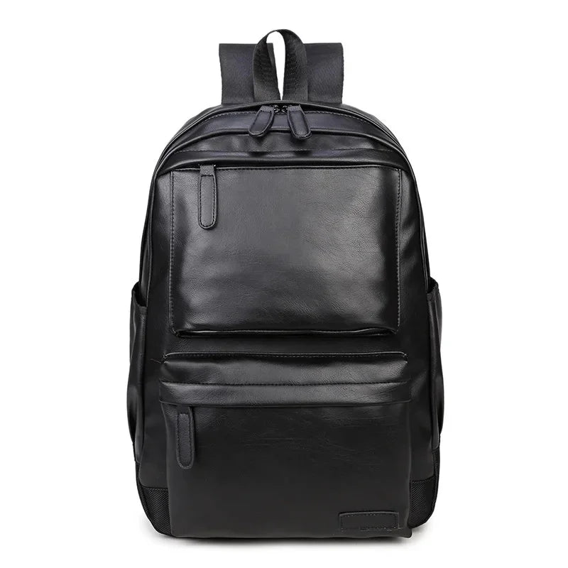 Luxury Soft Leather Men High Capacity Travel Backpack Male Business Laptop Fashion School Bag