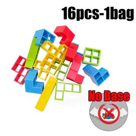 16PCS/32PCS/48PCS Russian Block Cubes Stacking Practice Children's Concentration Blocks Desktop Toys Children's Educational Toys