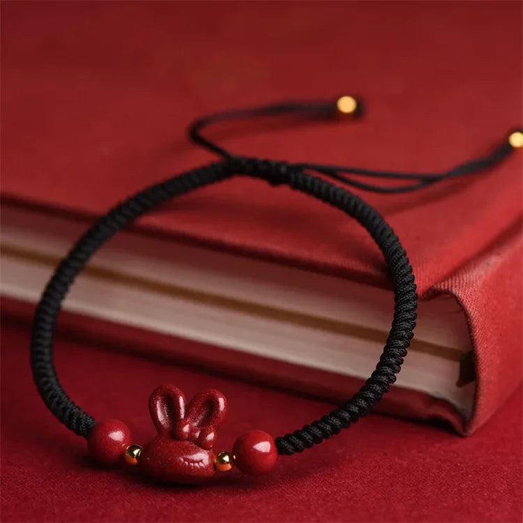 Small Gold Color Titanium Beads Red Thread Woven Braid Couple Bracelets Anklets for Women Men Fashion Jewelry YBR687