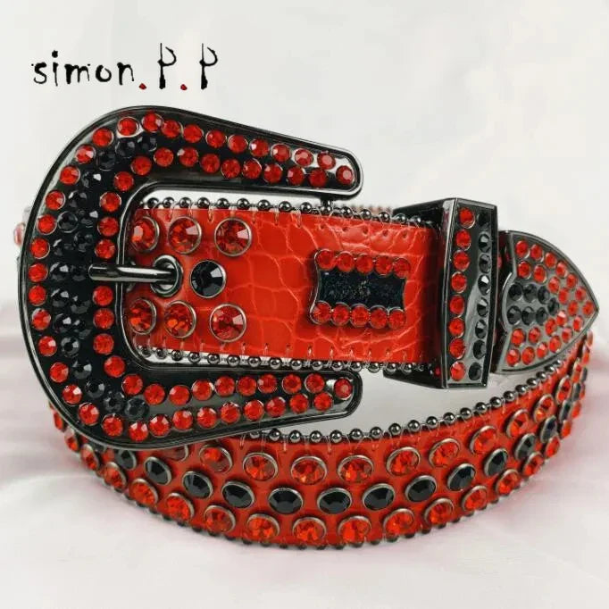 2024 Luxury Strap Men Women Rhinestones Belt Western Bling Bling Crystal Diamond Studded Belts