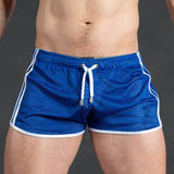 Men Casual Shorts Mesh Sexy Breathable Boxer Shorts Transparent Briefs Bugle Pouch Panties Male See Through Trunk Sexy Pant