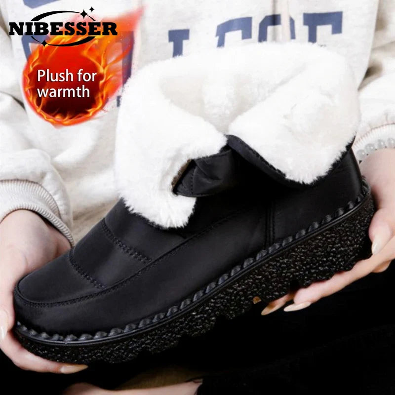 New Women Boots Winter Snow Boots Platform Shoes For Women Ankle Boots Waterproof Botas Mujer Keep Warm Botines Cotton Shoes