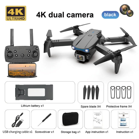 E99 K3 Drone With Camera Quadcopter Fpv Profesional Rc Plane Remote Control Helicopter Dron Hd 4k Professional Gift Toys.