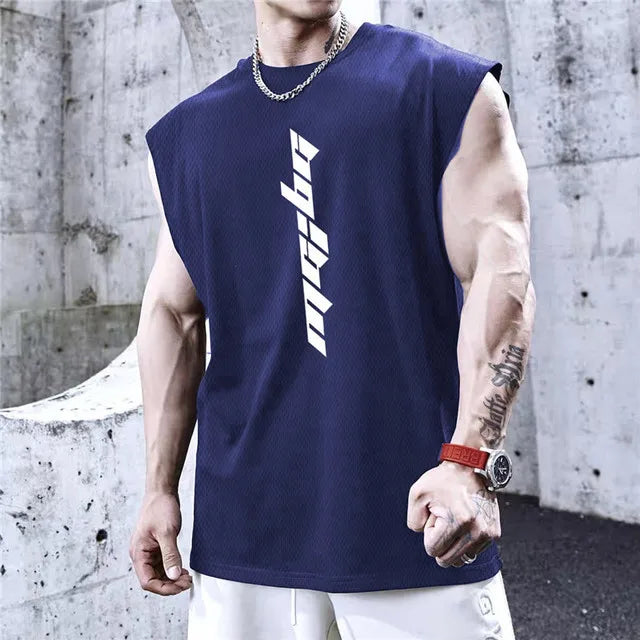 NEW Bodybuilding Sports Tank Tops Men Gyms Fitness Workout Sleeveless Shirt Male Summer Loose Undershirt Running men Vest