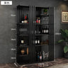 European Iron Bar Wine Cabinets Retro Display Cabinet Industrial Wind Bar Furniture Home Wine Rack Living Room Storage Display