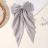 Fashion Two-layers Bowknot Streamer Hairpin Woman Girl Satin Ribbon Barrette Bow Back Head Spring Clip Headwear Hair Accessories