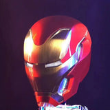 Hot   1:1 Iron Man Mk50 Figures Wearable Voice-Activated Deformation Helmet Around Marvel Animation Derivatives Model Toy Gift