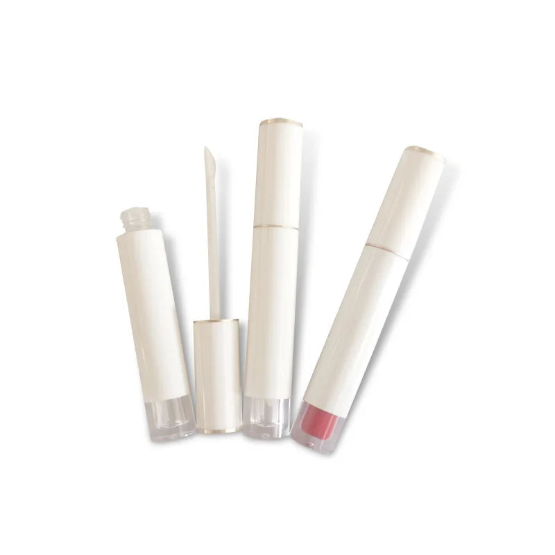 3ml White Empty Lip Gloss Tube DIY Lipstick Lip Balm Refillable Bottle Makeup Lip Glaze Applicator Blusher Accessory