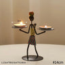 Nordic Metal Candlestick Abstract Character Sculpture Candle Holder Decor Handmade Figurines Home Decoration Art Candelabros