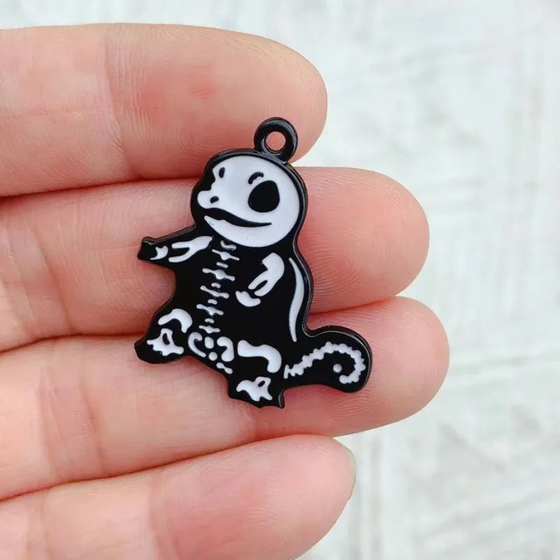 10pcs Dinosaur Dog Animal Charm for Jewelry Making Enamel Earring Pendant Necklace Bracelet Accessories Diy Craft Supplies