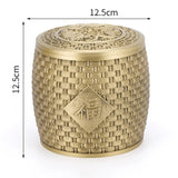 Pure Brass Pet Urn Cat Memorials Funerary Metal Pets Ashes Big Reliquary for Ashes Dogs Death Memory Cremation Urn for Human