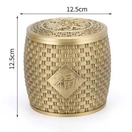 Pure Brass Pet Urn Cat Memorials Funerary Metal Pets Ashes Big Reliquary for Ashes Dogs Death Memory Cremation Urn for Human