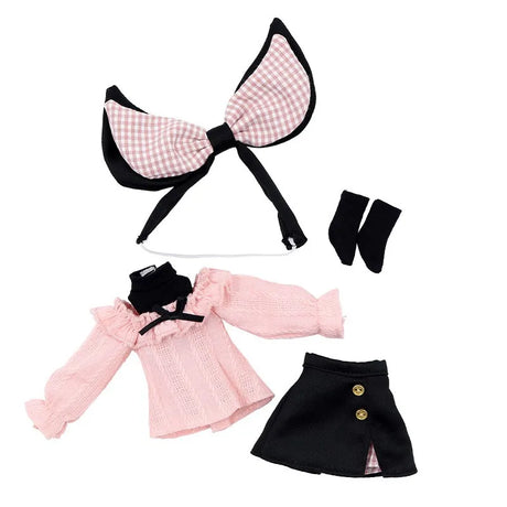 Handmade Blyth Doll Bear suit Clothes Doll Blyth Doll Clothes Princess Dress With White Lace For Ymy Licca Azones Ob24 Ob27 Fr