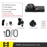 Dash Cam Front and Rear Camera CAR DVR Car Video Recorder Vehicle Black Box FULL HD 1080P Night Vision Driver Recorder