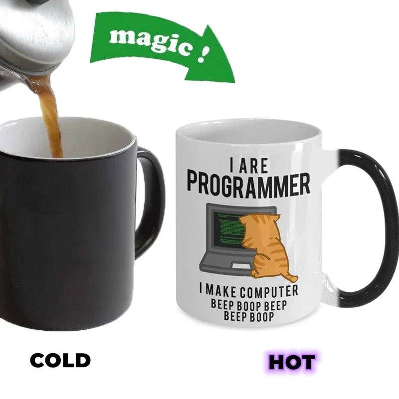 Engineer Mugs Computer Programmer Cups Programming Debugging Teaware Tea Coffee Coffeeware Geek Nerd Coworker Gift Coder Unicode