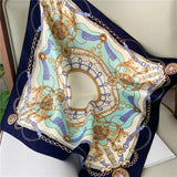 100% Natural Silk Scarf Women Design Print Foulard Neck Hairband Female Small Square Scarves Spring Kerchief Tie 2022 New