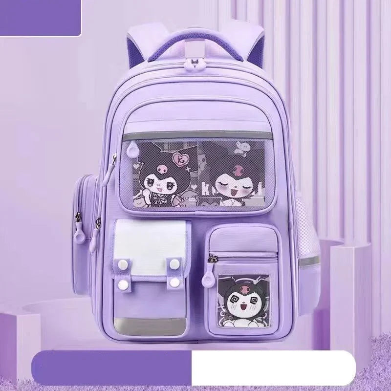 Sanrioed Kuromi Anime Cute Large Capacity Backpack Schoolbags Student Cartoon Shoulder Bag Travel Birthday Gift for Friend