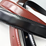 women' s solid color belt  red  black