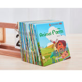 Kids English Words Learning Picture Books Montessori Bedtime Reading Pocket Book Enlightenment of Early Childhood Teaching AIds