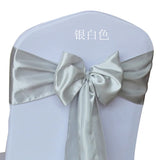 10/100pcs Satin Chair Bow Sashes Wedding Chair Knots Ribbon Butterfly Ties For Party Event Hotel Banquet Home Decoration