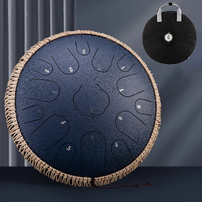 Hluru 15 Notes Glucophone Steel Tongue Drum 13 14 Inch 15 Notes Ethereal Drum Yoga Meditation Percussion Musical Instruments