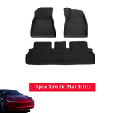 For 2024 New Tesla Model 3 Highland Floor Mats XPE All Weather Front Rear Cargo Liner Mat, Waterproof Anti-Slip Mats Accessories