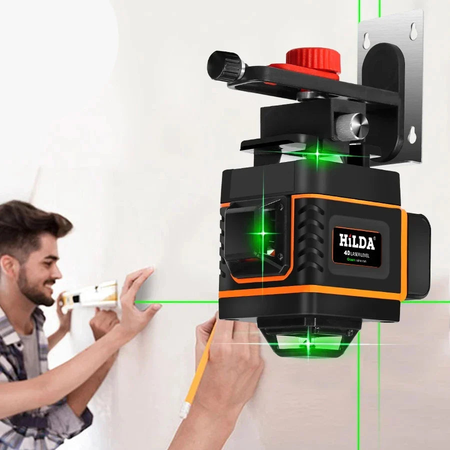 Laser Level 12/16 lines green line 3D/4D Self-Leveling 360 Horizontal And Vertical Powerful Laser level green Beam laser level