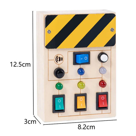 Children Busy Board Montessori Toys Wooden With Led Light Switch Control Board Parish Activities Sensory Games For 2-4 Years Old