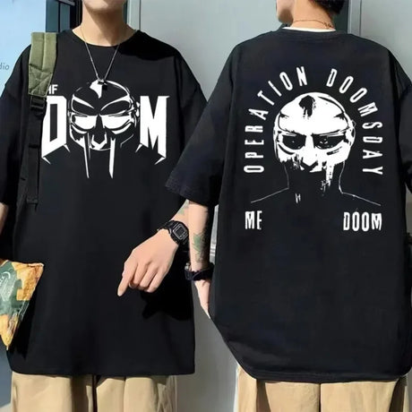 Singer Mf Doom Madlib Madvillain Double Sided Graphic Tshirt Tops Male Loose Hip Hop T Shirt Men Women Fleece Cotton T-shirts