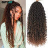 Goddess Locs Crochet Hair Curly Ends Synthetic Faux Locs Braids for Women Ombre Dreadlocks Pre-looped Braiding Hair Extensions