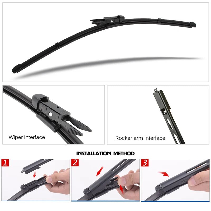 Car Wiper Front Wiper Blades 24"+19" For Mercedes-Benz A-Class W176 2012-2015 Pinch Tab Arm Windshield Windscreen Front Window