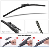 Car Wiper Front Wiper Blades 24"+19" For Mercedes-Benz A-Class W176 2012-2015 Pinch Tab Arm Windshield Windscreen Front Window