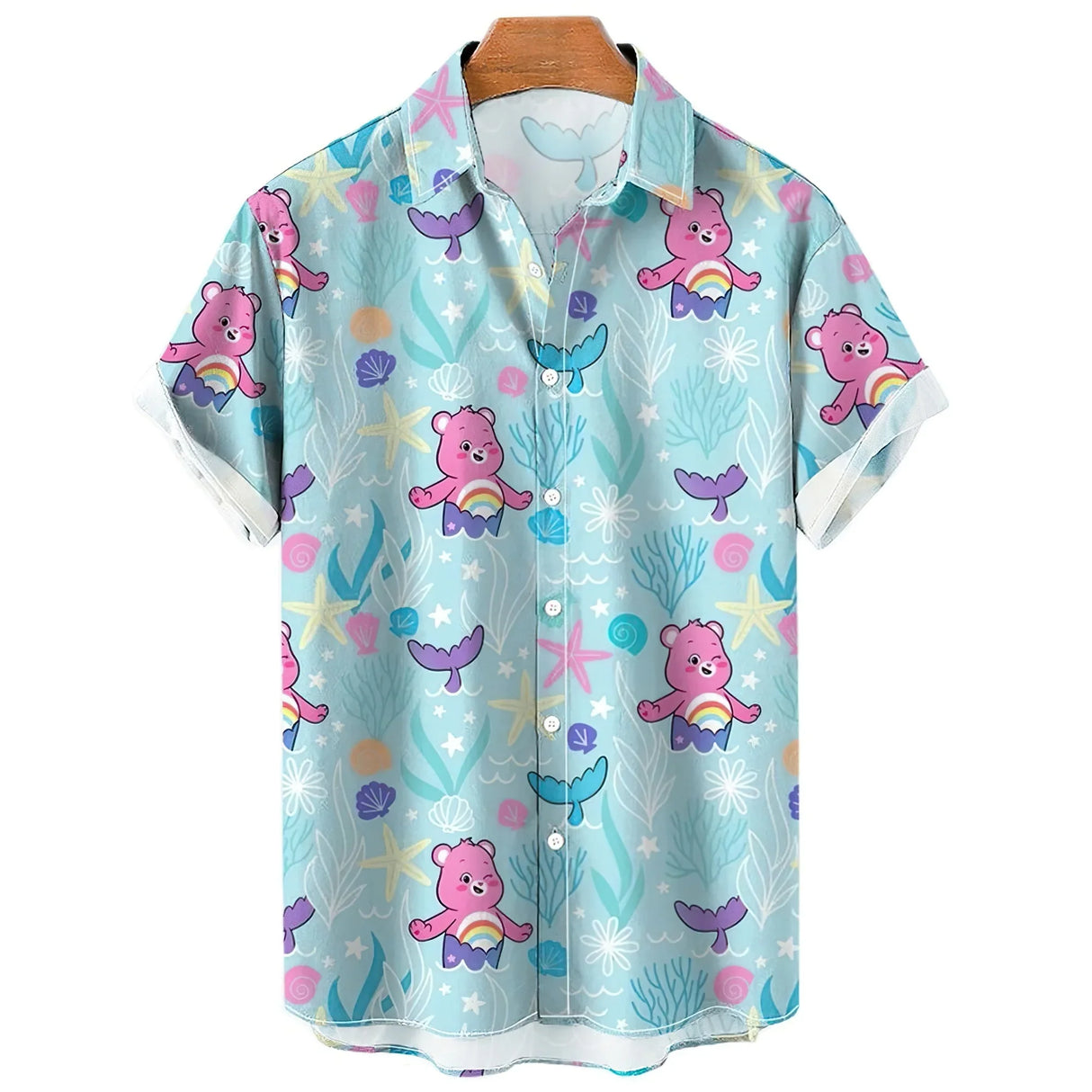 Duck 3d Print Summer Beach Shirt Men Floral Fashion Hawaiian Casual Short Sleeve Single-Breasted Imported Clothing Streetwear