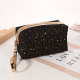 Cosmetics Storage Bag Five Pointed Star Pattern Zipper Simplicity Lightweight Travel Supplies Large Capacity Makeup Bags