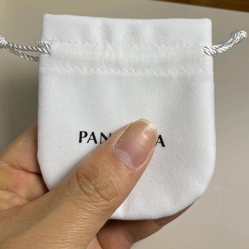 new20/50/100pcs lot Flannel Bag Pouch For Bead Charm Bracelet Women Original Fit Jewelry Gift White Bags Outer Packaging PanDora