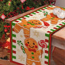 Christmas Gingerbread Man Table Runner Snowflake Home Kitchen Festive Candy Dining Room Decor Indoor Outdoor Party Supplies