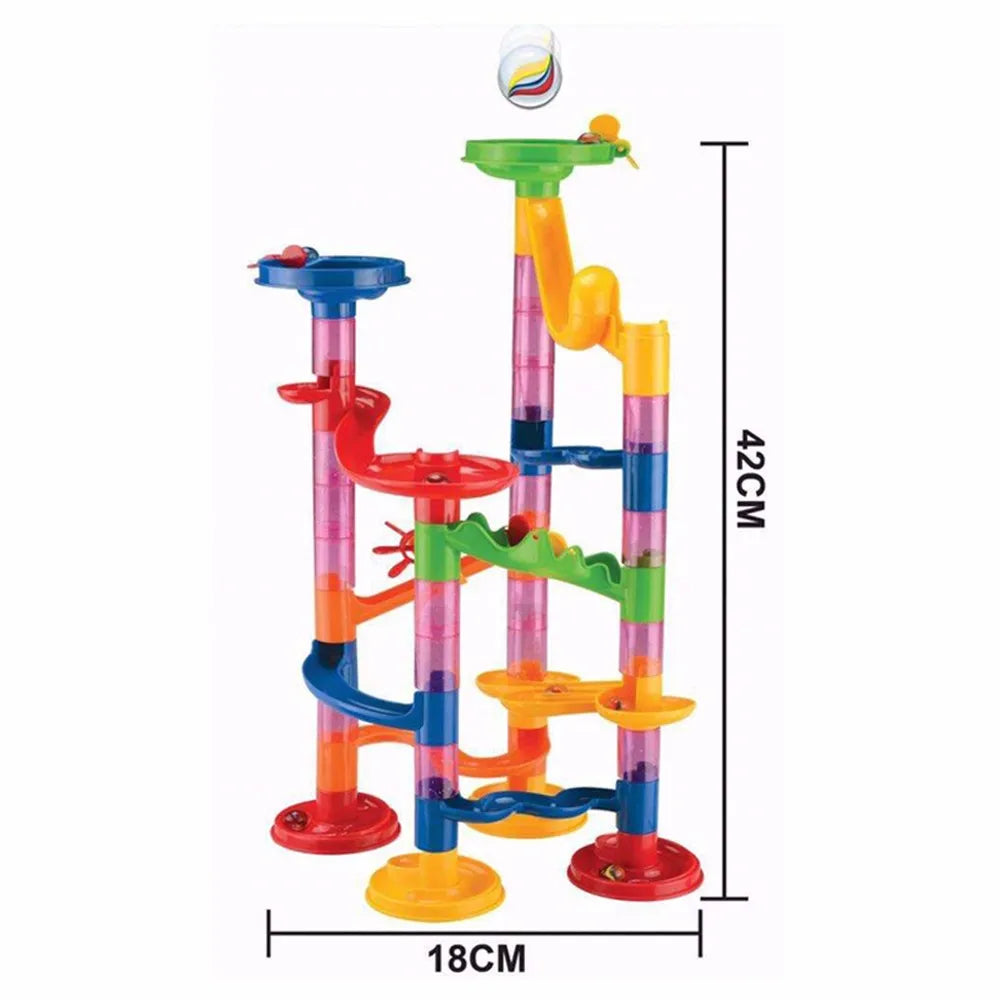 50pcs Marble Run Race Track Building Blocks Kids 3d Maze Ball Roll Toy Diy Educational Marble Run Race Coaster Set For Children