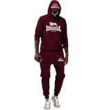 Men's Sets 2-Piece Hip Hop Lion London Printed Plus Fleece Fashion Hoody Autumn Winter New Men Hoodies Sweatshirts Casual Suits