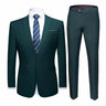 Jacket + Pants 2 Pieces Set / 2023 Fashion New Men's Casual Boutique Business Dress Wedding Groom Suit Coat Blazers Trousers