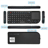 A8 Mini Wireless Keyboard 2.4G 7 Color Backlit English Russian Spanish French Touchpad Air Mouse for Android TV Box PC Tablet