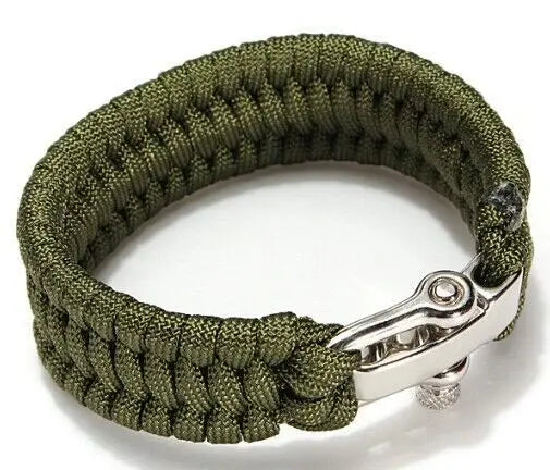 Braided Paracord Bracelets for Men Women Outdoor Camping Parachute Rope Clasp Survival Bracelet Multi-Function Adjustable 2022