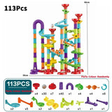 50/197Pcs Children Diy Game Marble Run Race Track Building Blocks Toys 3D Maze Ball Rolling Marbles Running Track Coaster Gift