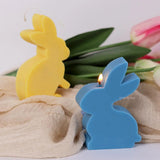 Cute Squatting Rabbit Silicone Mold 3D Animal Candle Scented Making Epoxy Mould DIY Handmade Easter Gift Baking Tools Home Decor