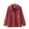 7xl Plus Size Jacket Women Clothing Casual Print Long Sleeve Coat Middle And Old Age Zipper Outwear Autumn 2022